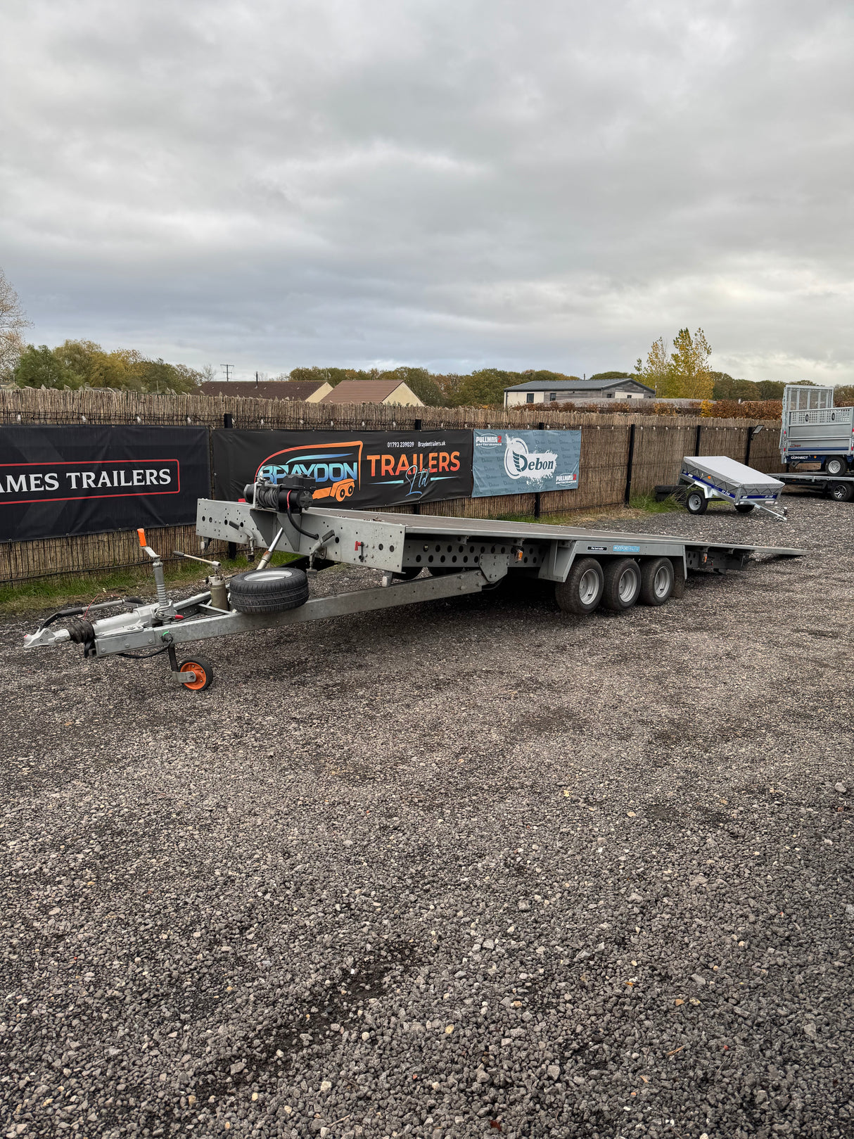 Woodford FBT231 Flatbed 18’x7’3” 5500 x 2220mm 3500kg Tri Axle Tilt Bed Trailer