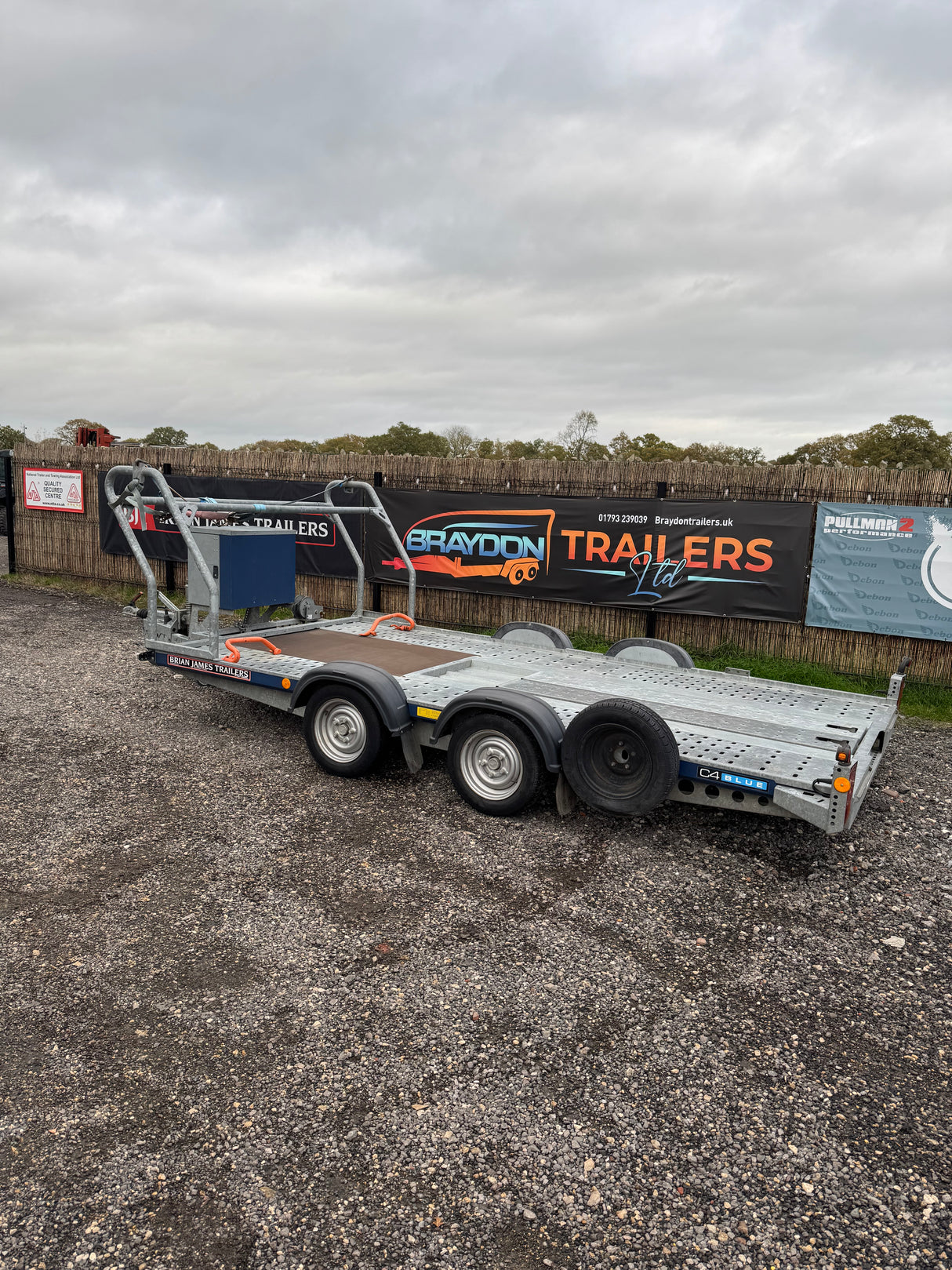 Brian James C4 Blue 126-2222 4m x 2m 2000kg Car Transporter Trailer
