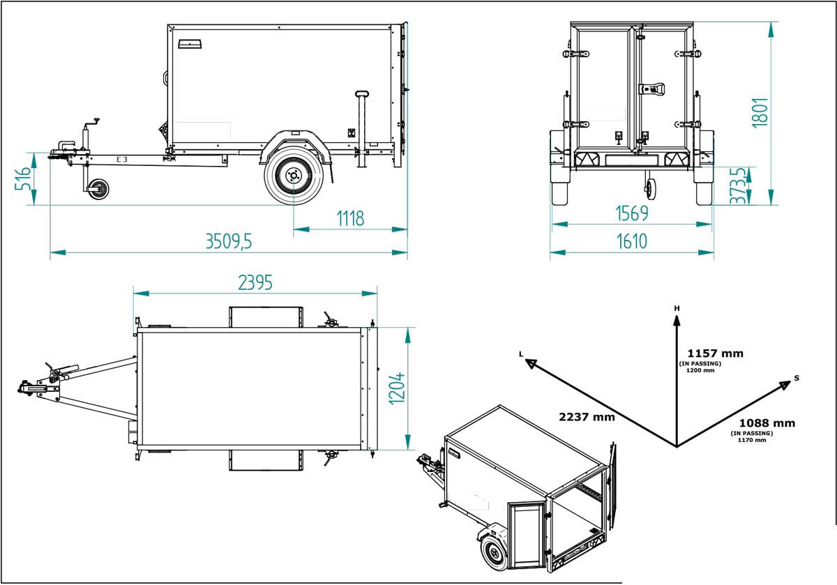 Debon Roadster C220 Box Trailer