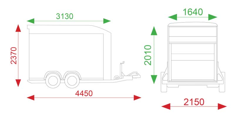 Debon Roadster C500 Twin Axle Box Van Trailer