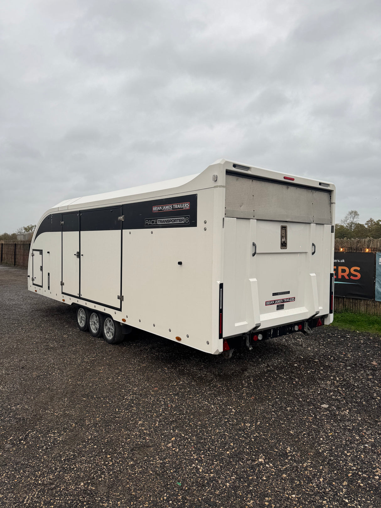 Brian James Race Transporter 6 RT6 6.5m x 2.35m 3500kg 386-2060 Enclosed Trailer
