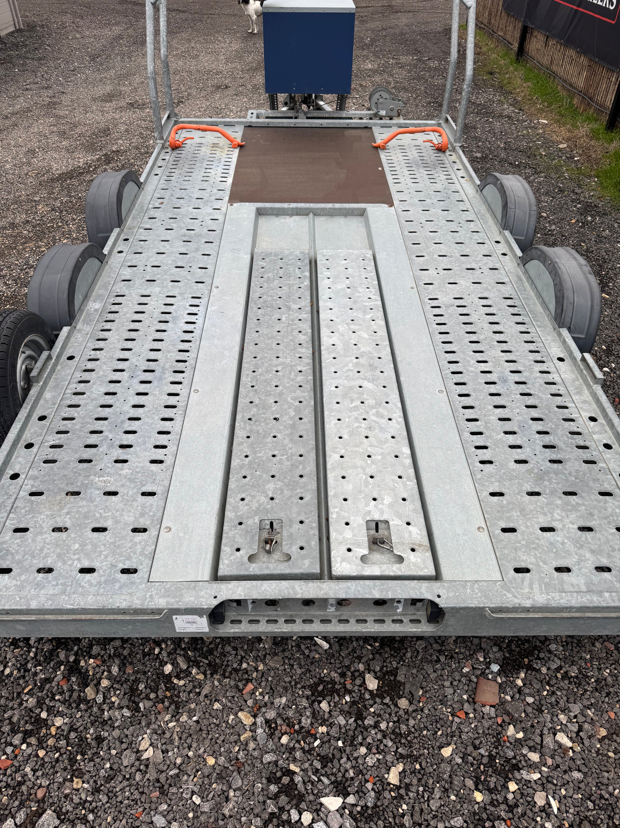 Brian James C4 Blue 126-2222 4m x 2m 2000kg Car Transporter Trailer