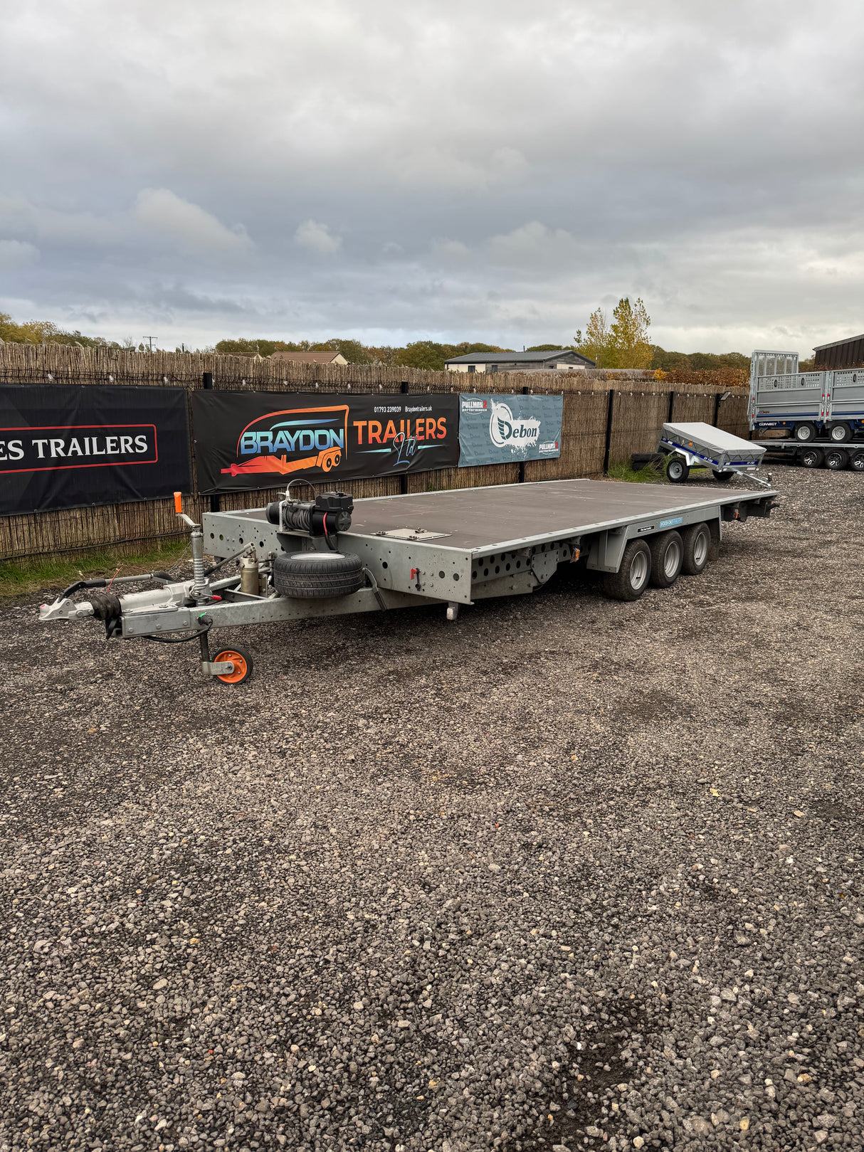 Woodford FBT231 Flatbed 18’x7’3” 5500 x 2220mm 3500kg Tri Axle Tilt Bed Trailer