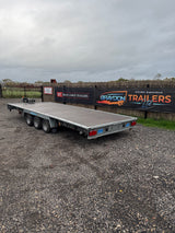 Woodford FBT231 Flatbed 18’x7’3” 5500 x 2220mm 3500kg Tri Axle Tilt Bed Trailer