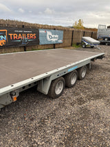 Woodford FBT231 Flatbed 18’x7’3” 5500 x 2220mm 3500kg Tri Axle Tilt Bed Trailer