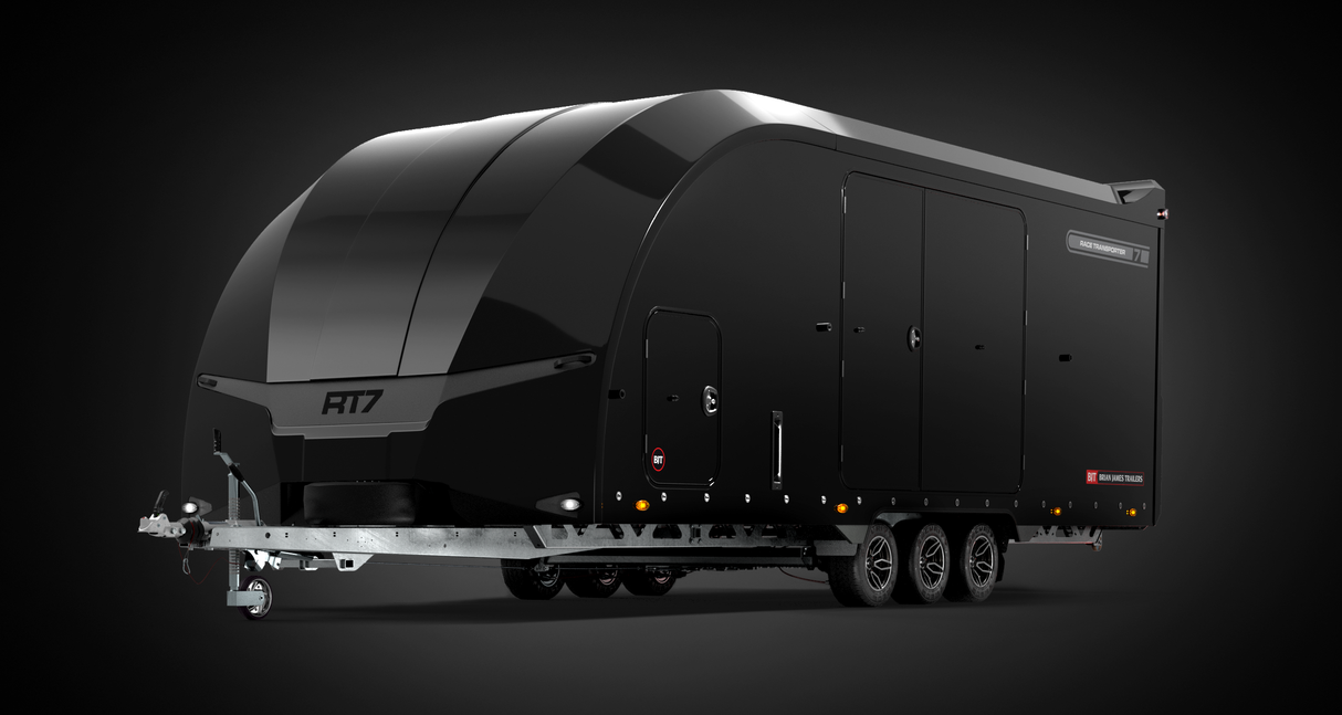 Brian James Race Transporter 7 Enclosed Trailer – 6.0m x 2.3m | 3.5T | Triple Axle | 10” Wheels 397-6023-35-3-10-B