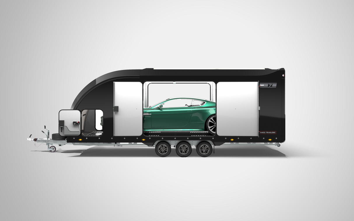 Brian James Race Transporter 7 Enclosed Trailer – 6.0m x 2.3m | 3.5T | Triple Axle | 10” Wheels 397-6023-35-3-10-B